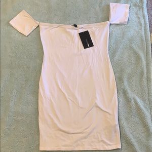 White tube top dress